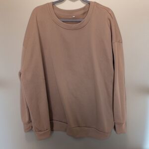 Oversized Women's Tan Sweatshirt